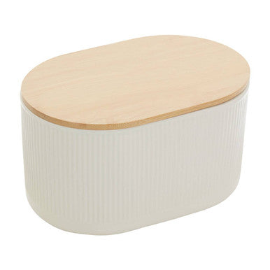 Cream Bread Bin in Stoneware | Geome