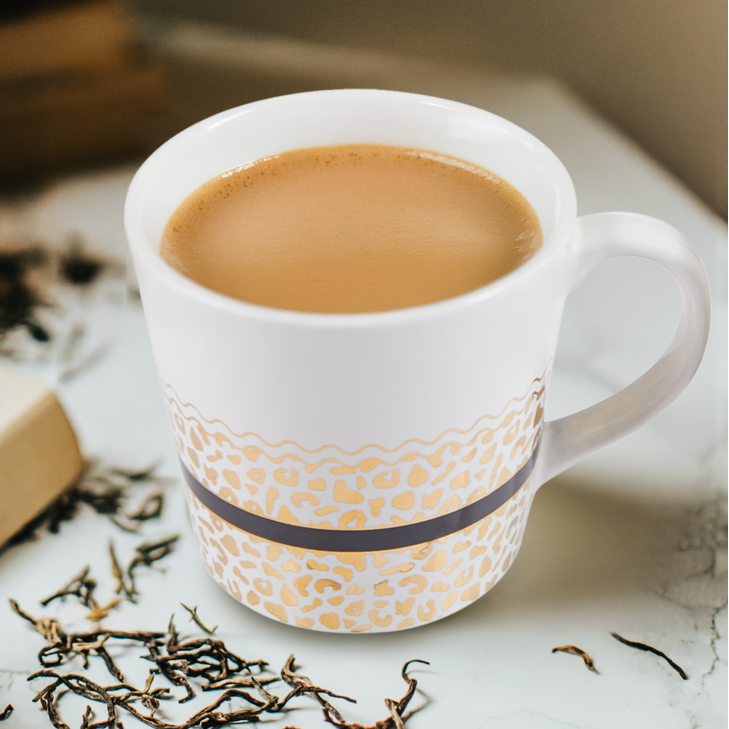 London Set of Two Leopard Print Mugs | London Leo