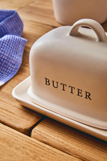 Cream Large Butter Dish | Farmhouse