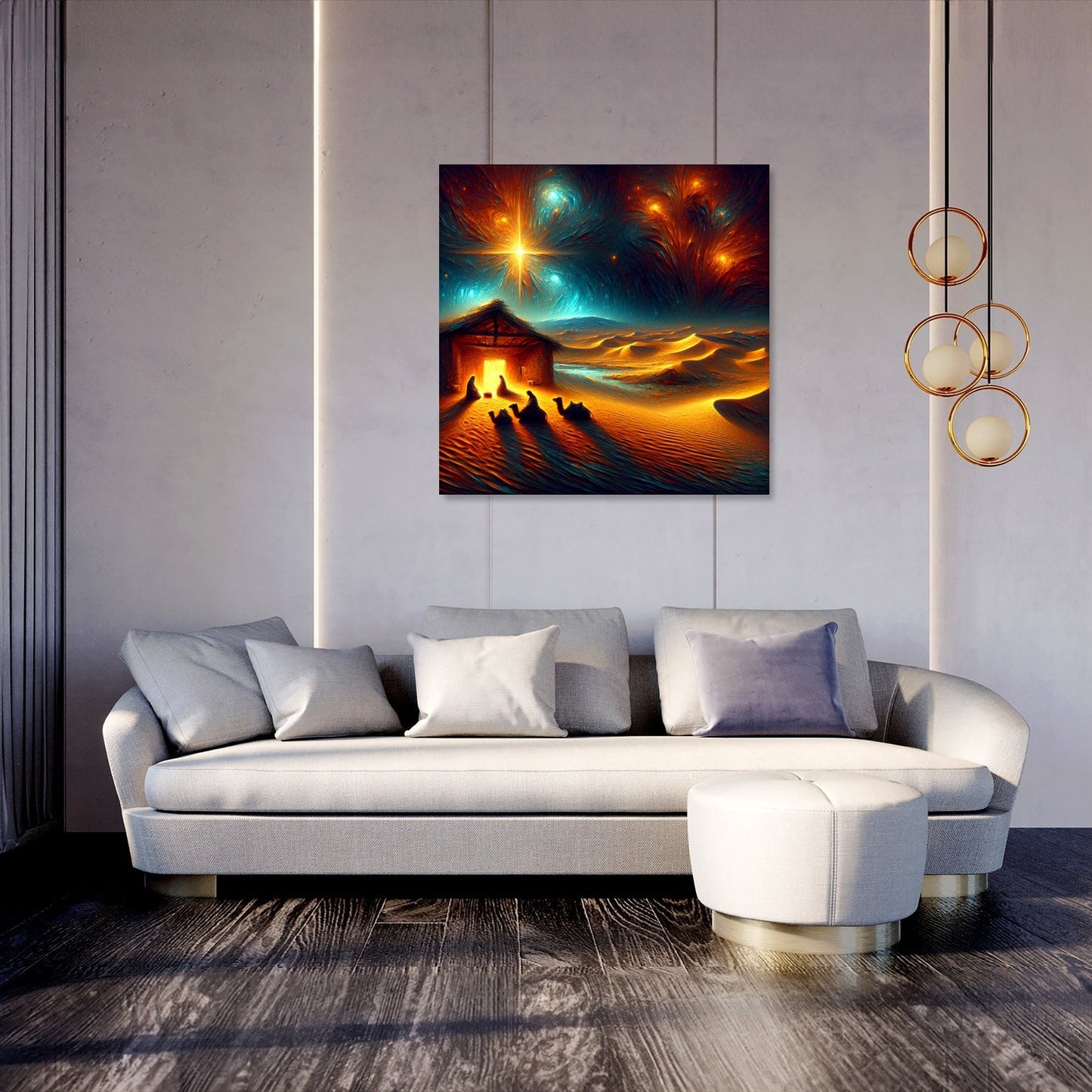 Desert Nativity Starlight Canvas