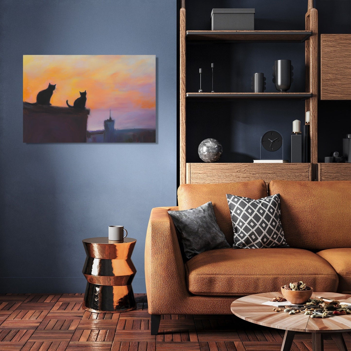 Twilight Cats Canvas