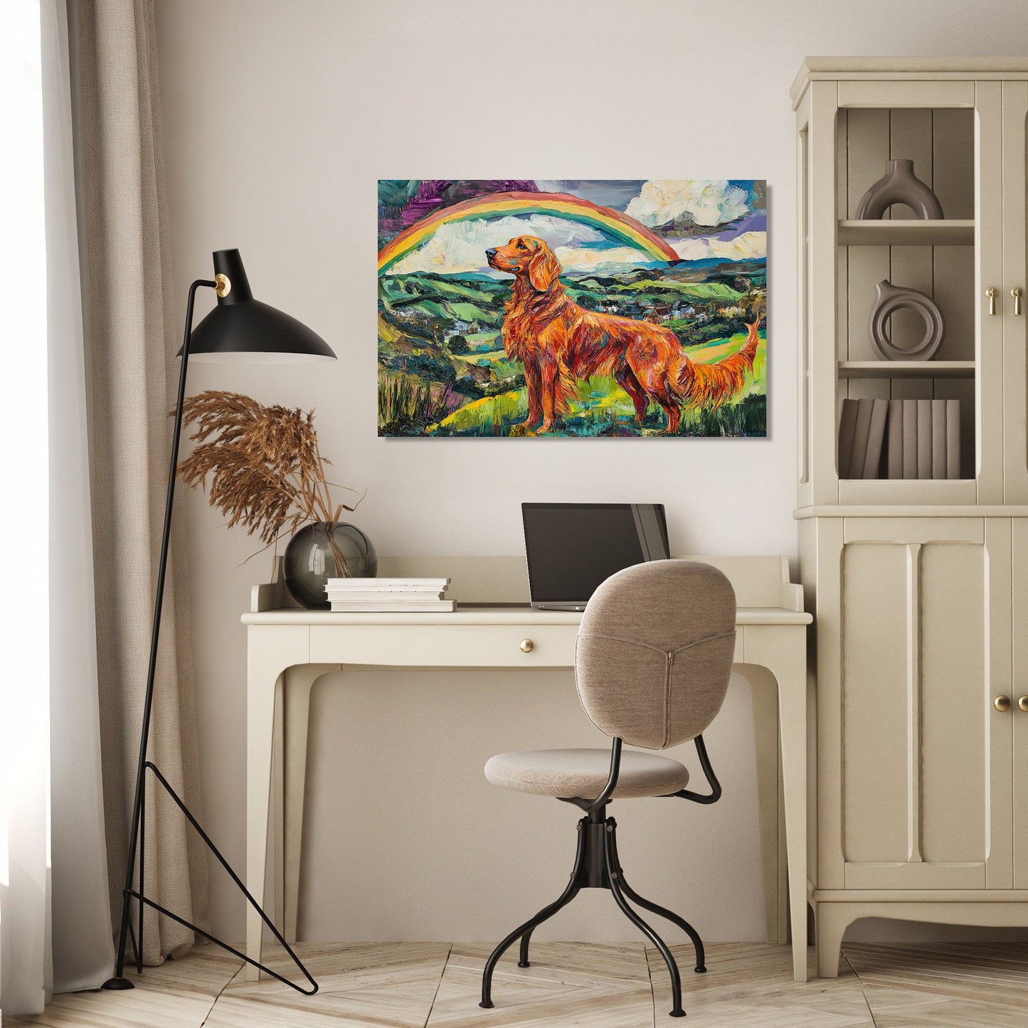 Irish Setter Rainbow Canvas