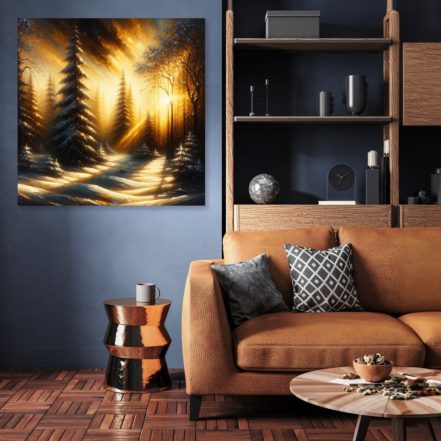 Golden Hour Winter Nostalgia Canvas