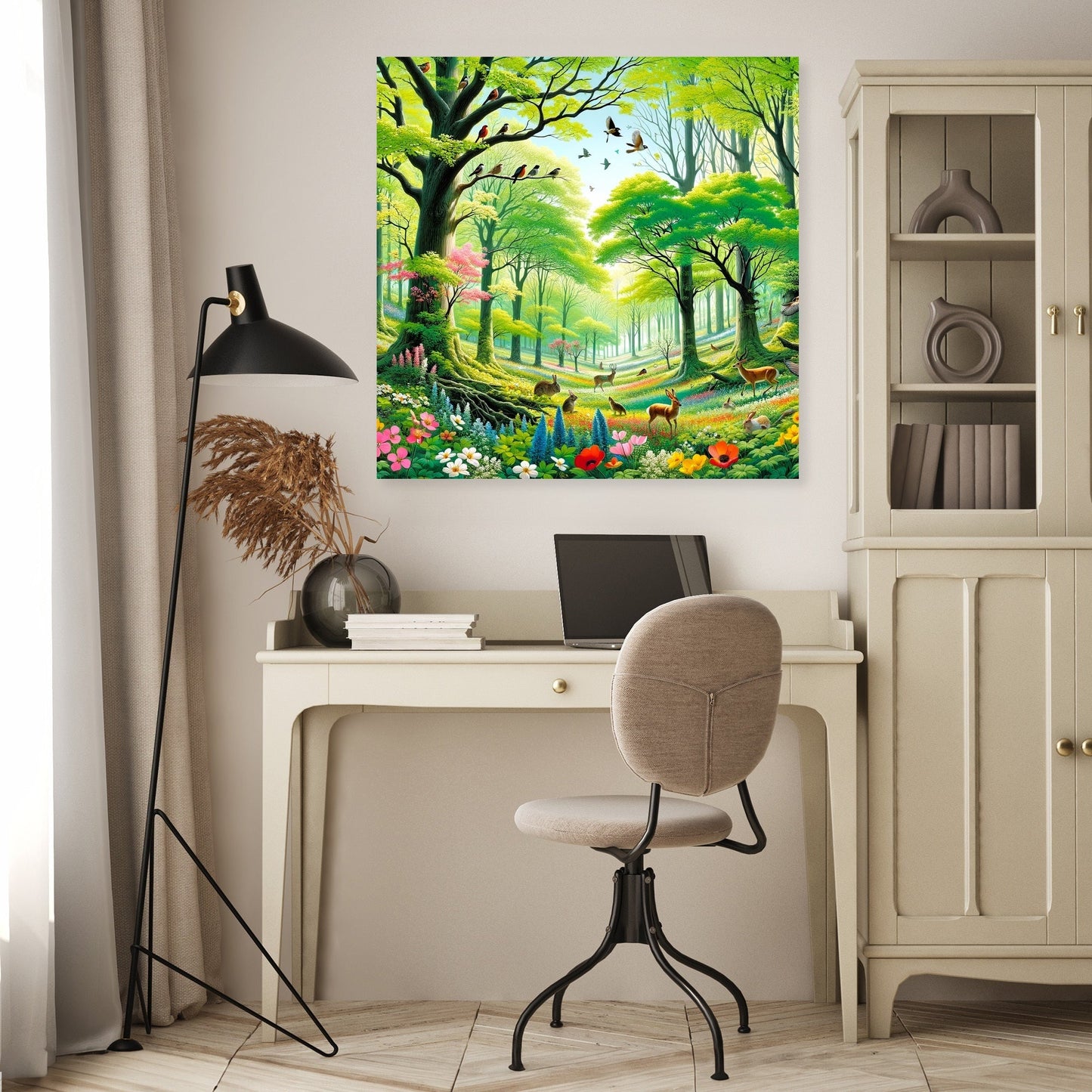 Spring Forest Bloom Canvas
