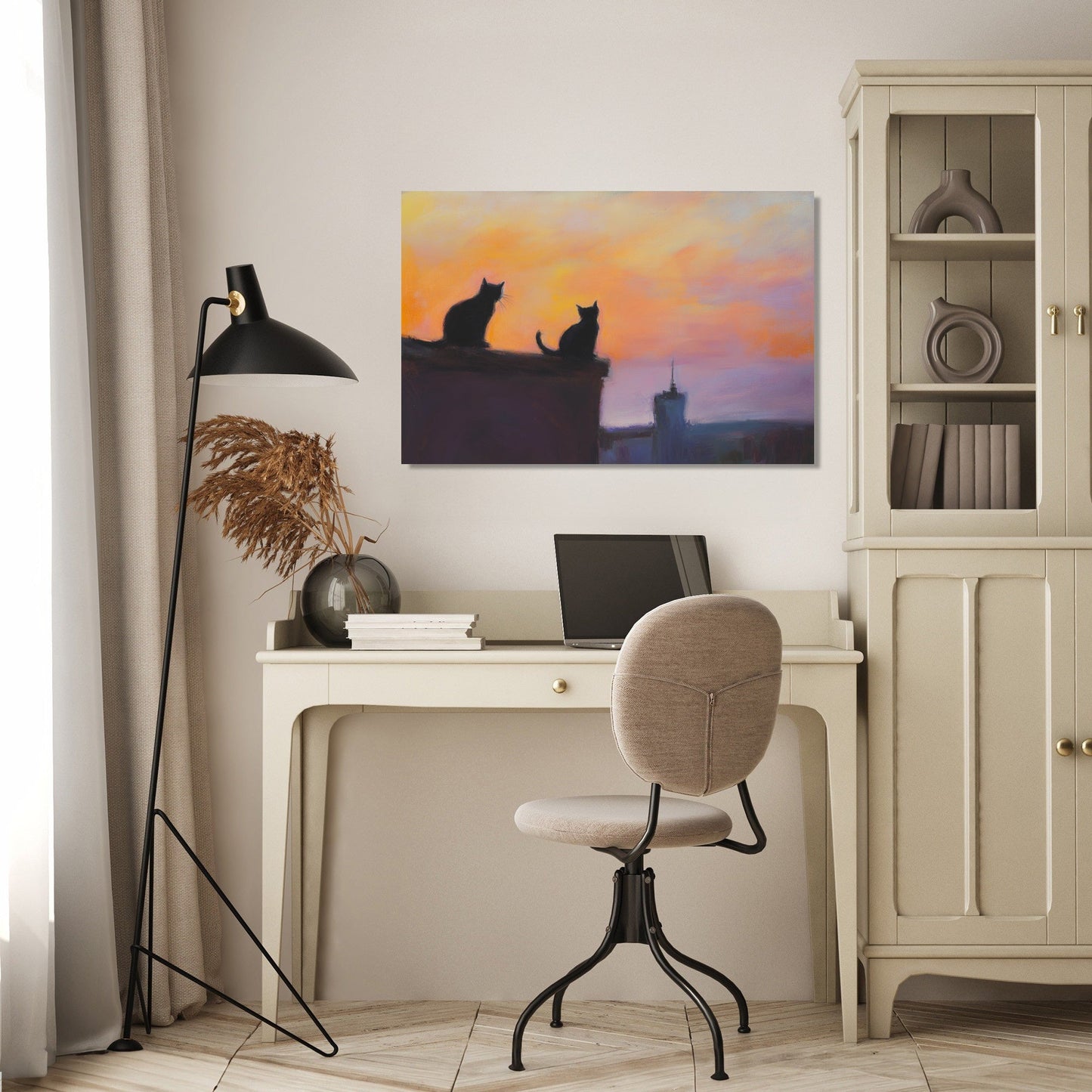 Twilight Cats Canvas