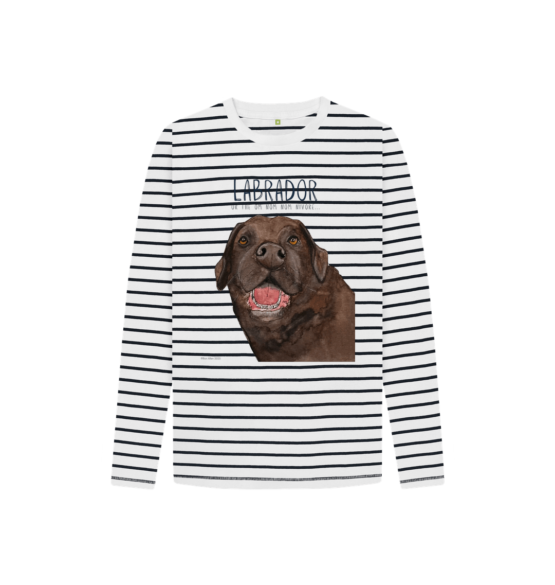 The Snack Seeker Stripes – Chocolate Labrador Breton Top