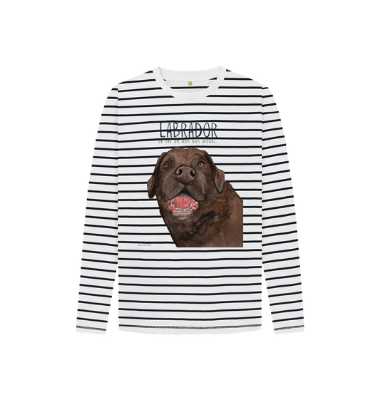The Snack Seeker Stripes – Chocolate Labrador Breton Top