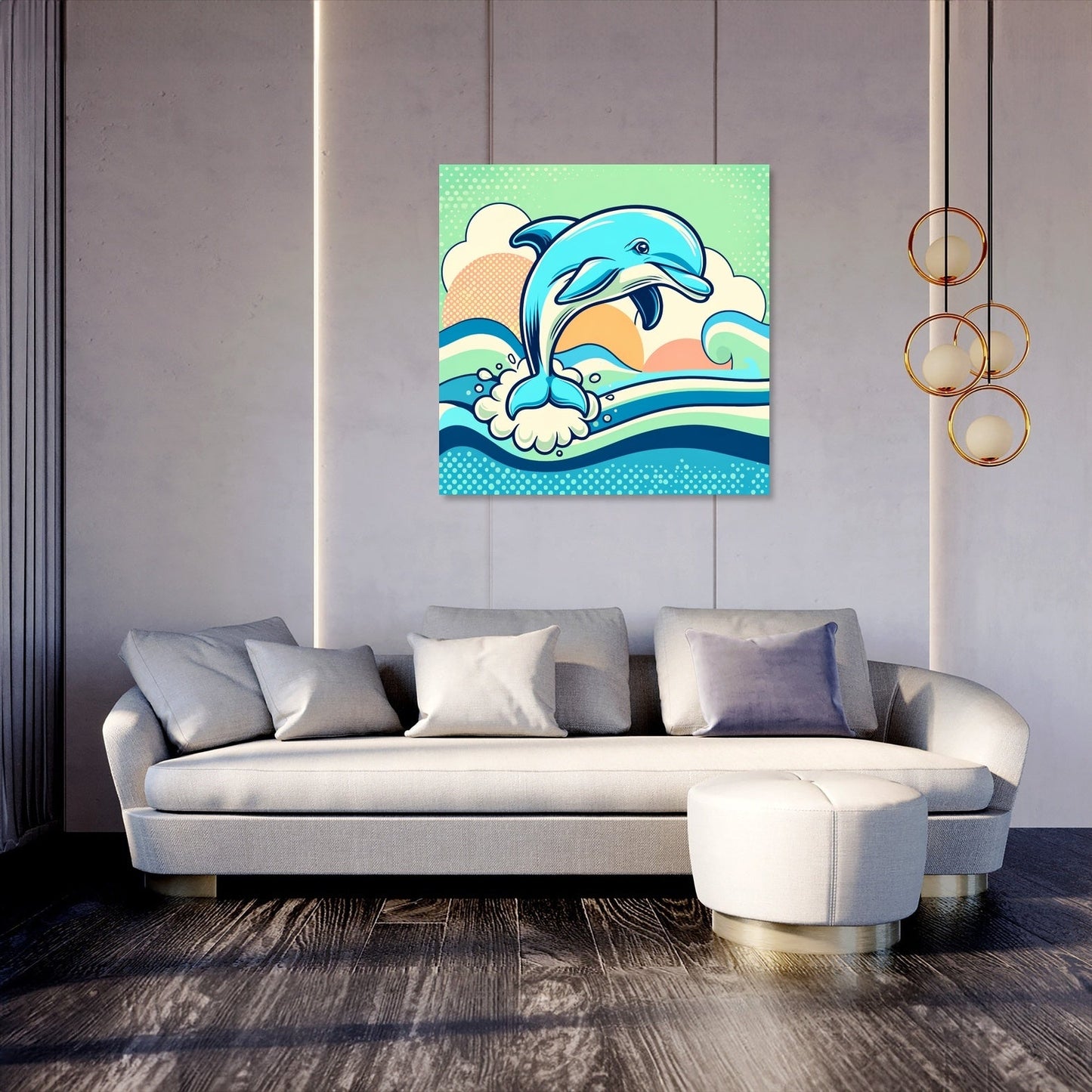 Joyful Dolphin Canvas