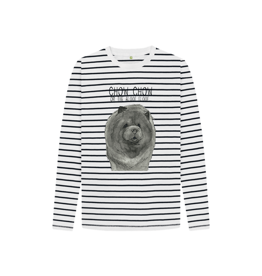Blue Chow Chow Child's Breton Long Sleeved T-Shirt – Adorable Style for Little Dog Lovers