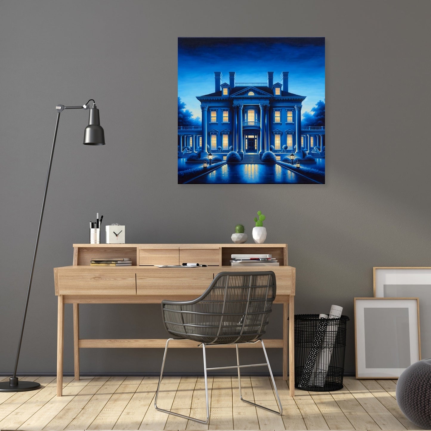 Twilight Grace Mansion Canvas