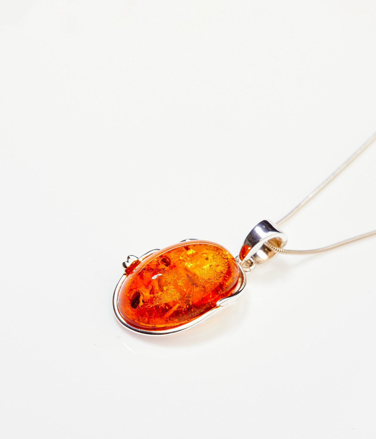 Amber Tidal Pendant Necklace