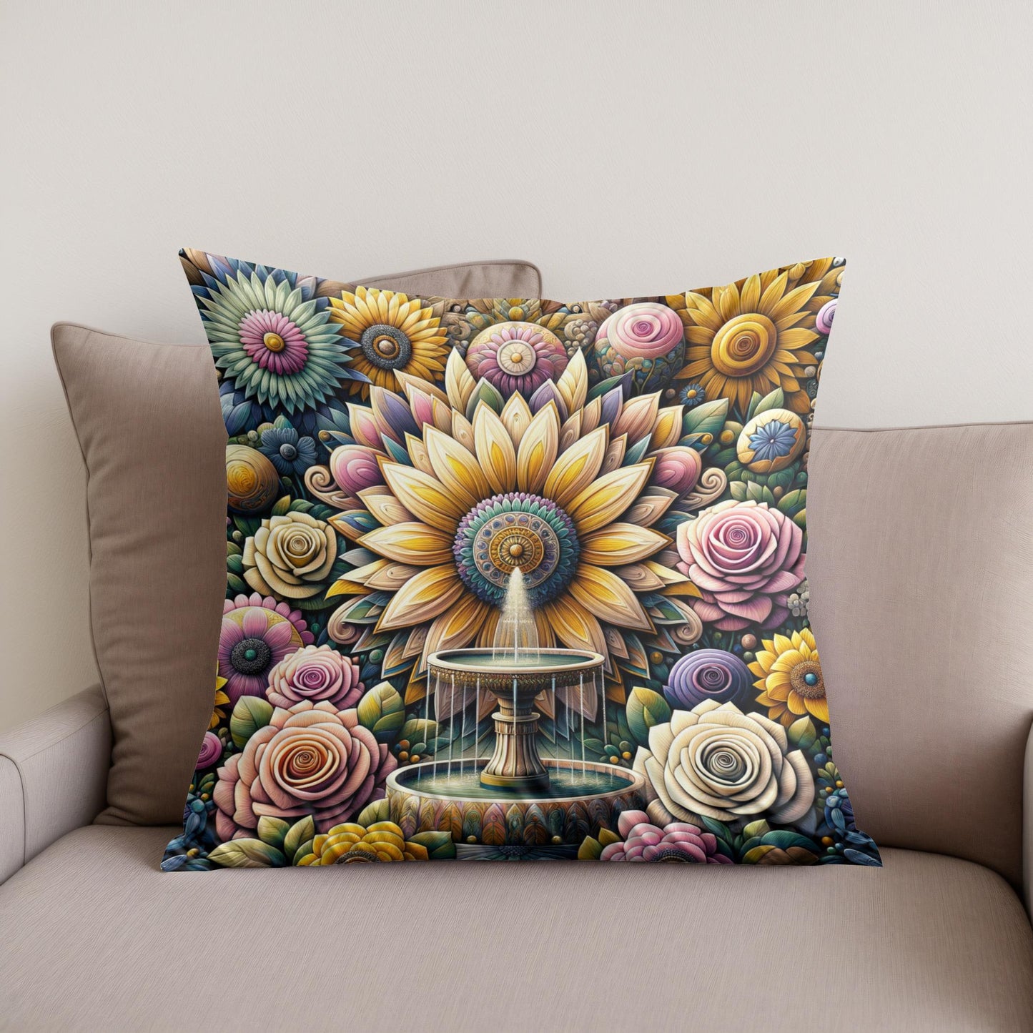 Blossom Tapestry Cotton Cushion