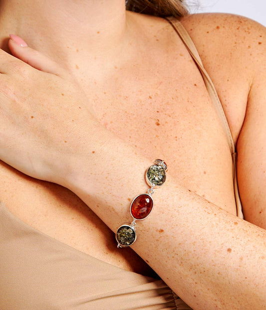 Multicolour Amber Serenity Bracelet