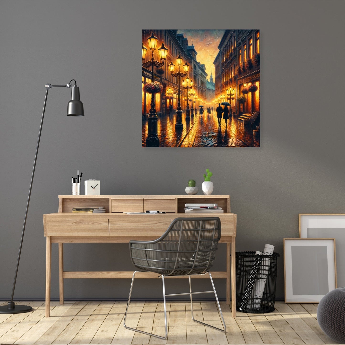 Rainy Evening Romance Canvas