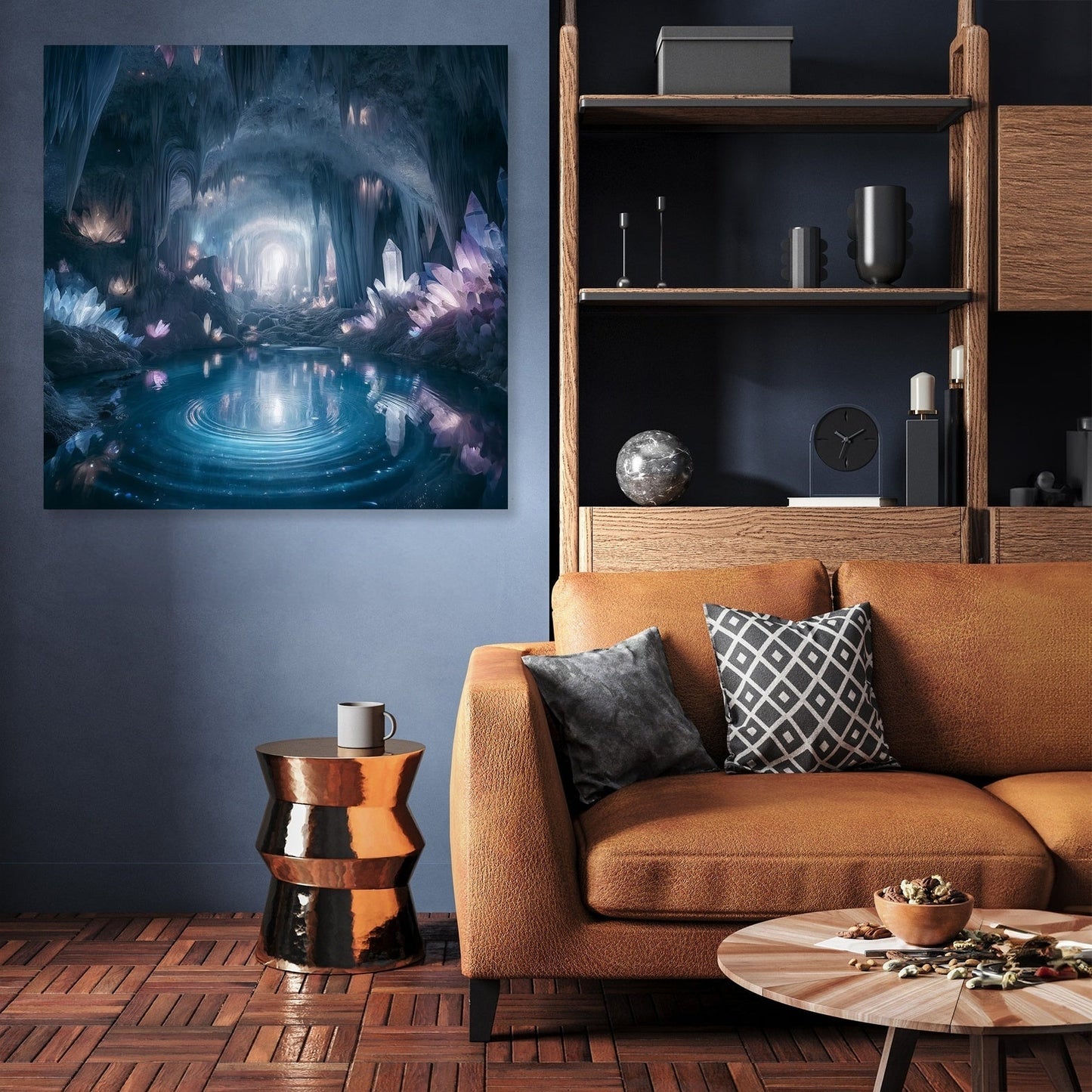 Ethereal Crystal Cave Canvas