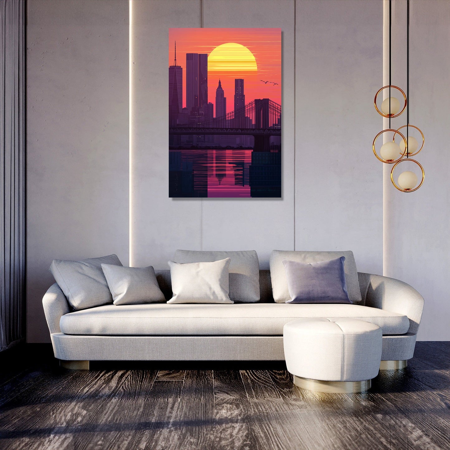 Sunset Cityscape Canvas