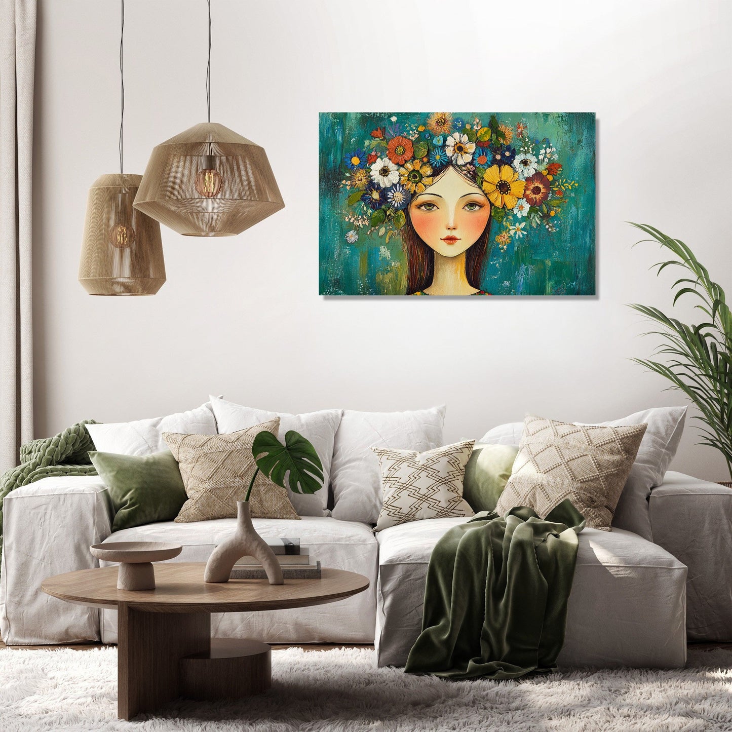 Mother's Floral Crown Canvas