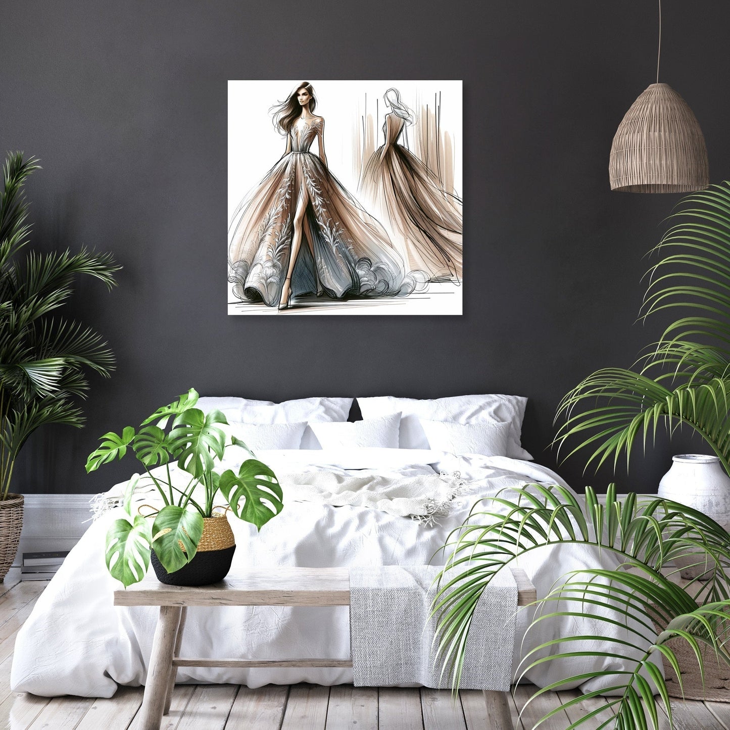 Elegant Runway Model Canvas