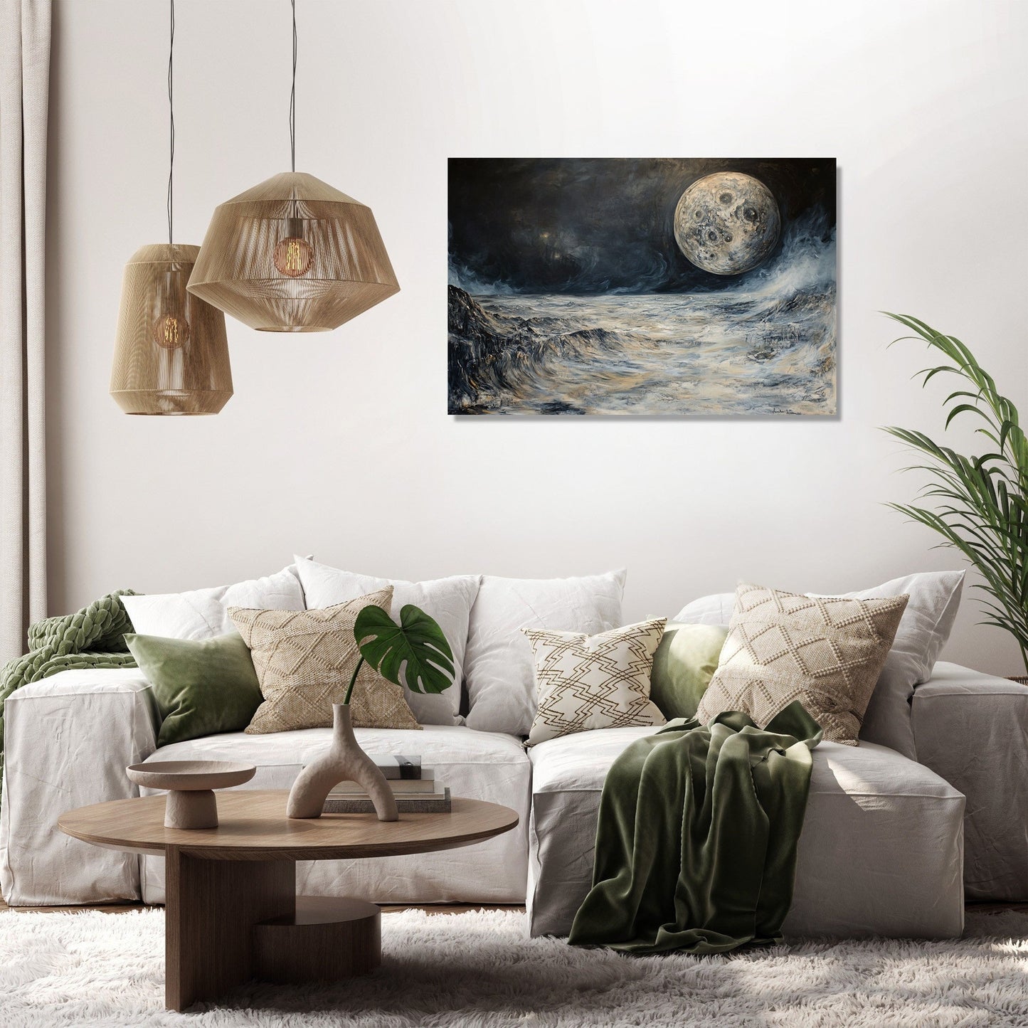 Enigmatic Earthrise Canvas