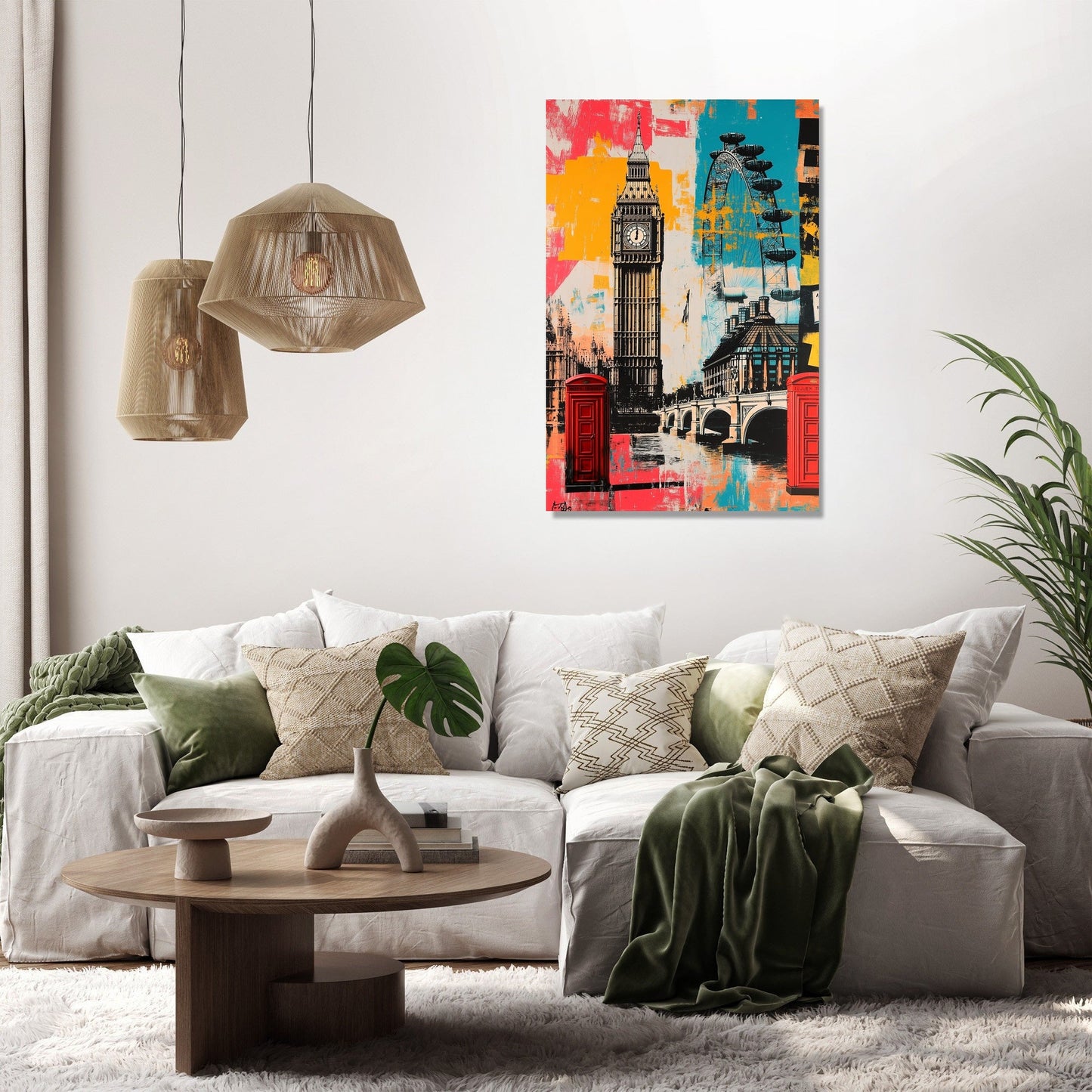 London Icons Burst Canvas