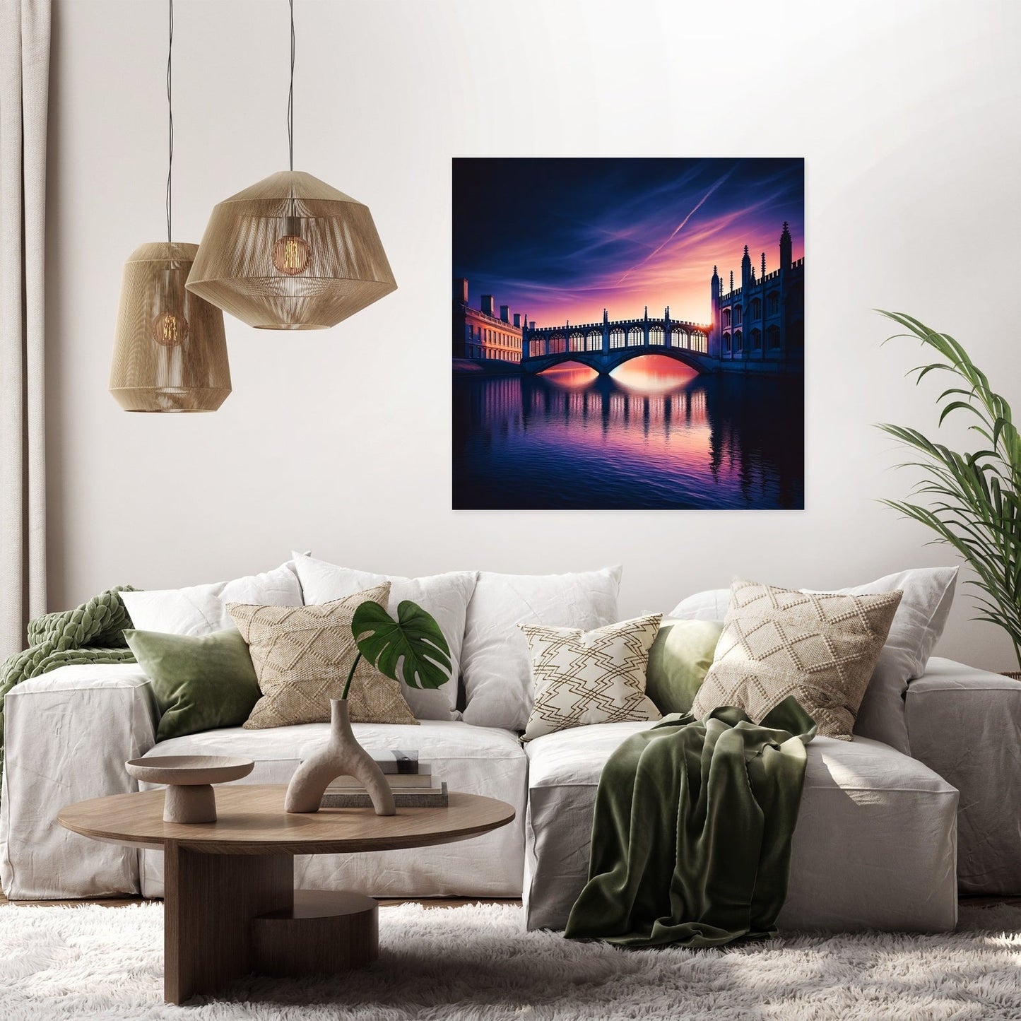 Cambridge Twilight Bridge Canvas