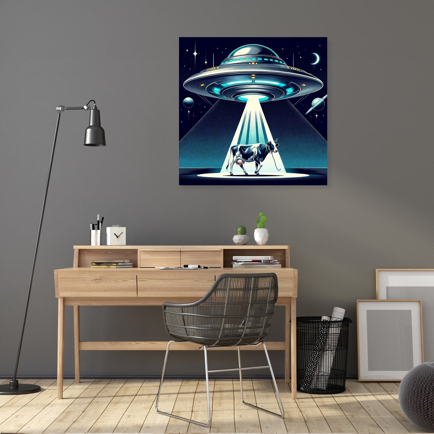 Futuristic Abduction Canvas