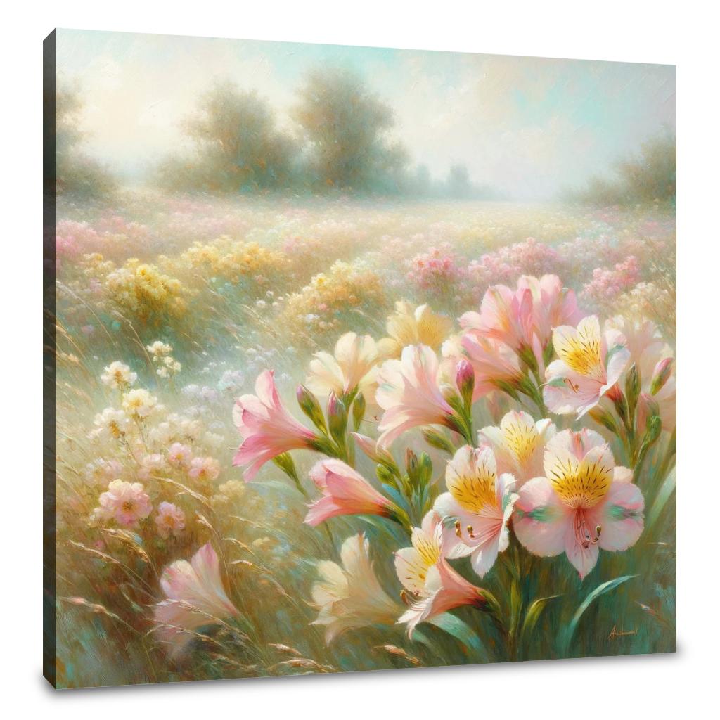Gentle Alstroemeria Whispers Canvas