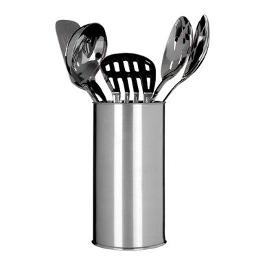 5 Piece Stainless Steel Kitchen Utensils Set with Holder | Bosna