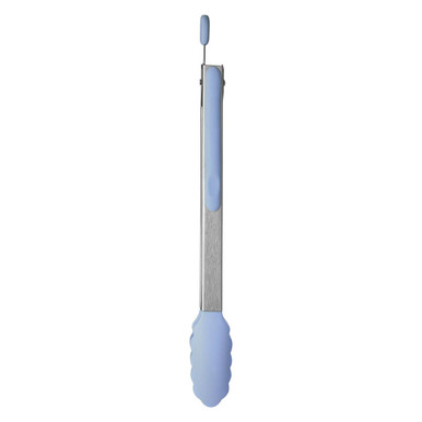 Zing Light Blue Silicone And Stainless Steel Tongs