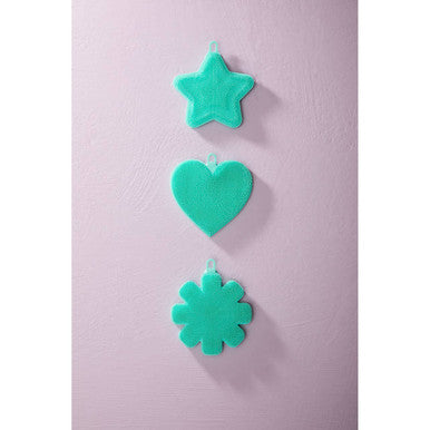Set of 3 Teal Silicone Dish Scrubbers | Mimo