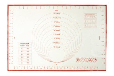 From Scratch Red Trim Baking Mat