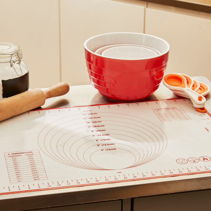 From Scratch Red Trim Baking Mat