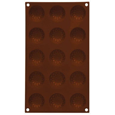 15 Sunflower Brown Chocolate Mould