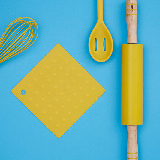 Zing Yellow Silicone Slotted Spoon