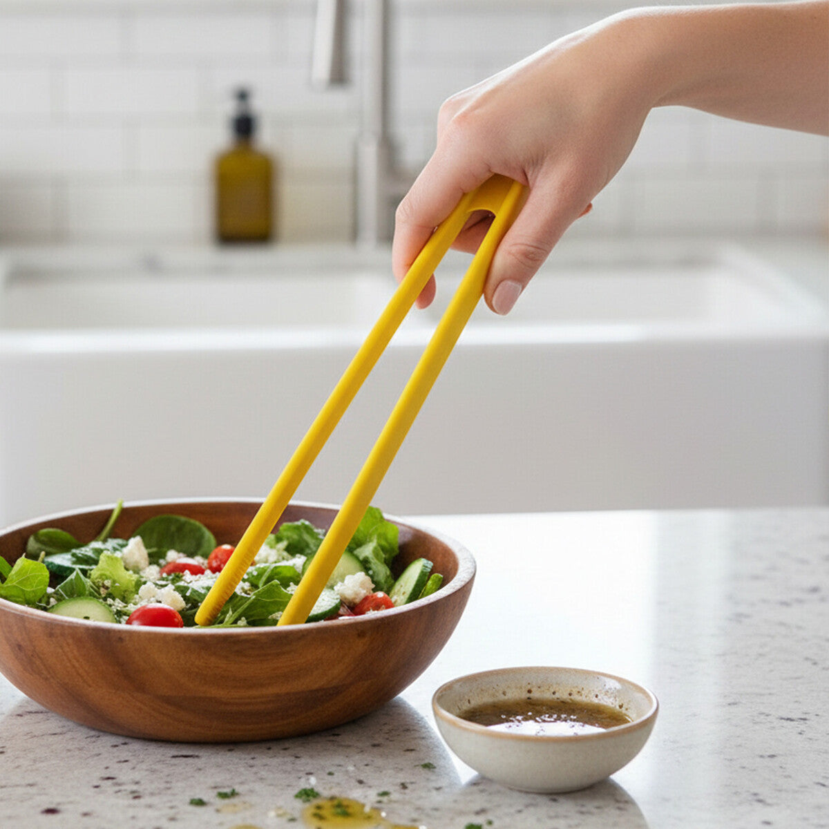 Yellow Silicone Tongs | Zing