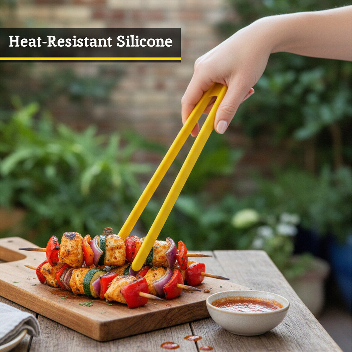 Yellow Silicone Tongs | Zing