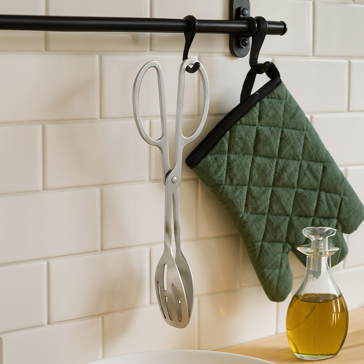 Brushed Stainless Steel Tongs | Hera