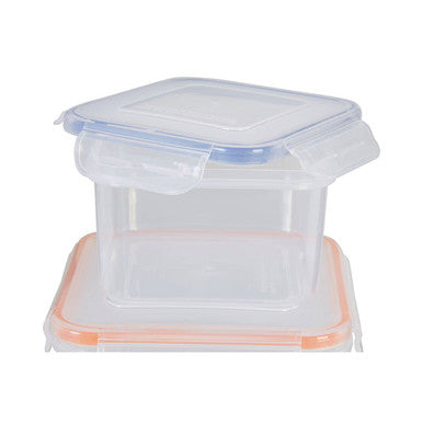 Herrela 5 Piece Square Food Containers with Airtight Lids