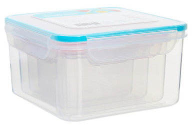 Herrela 4 Piece Square Food Containers with Airtight Lids
