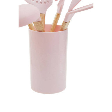 Zing 7 Piece Utensil Set In Pastel Pink