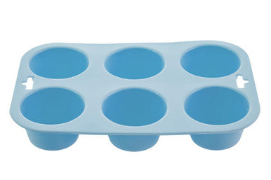 Zing Pastel Blue 6 Cup Muffin Mould