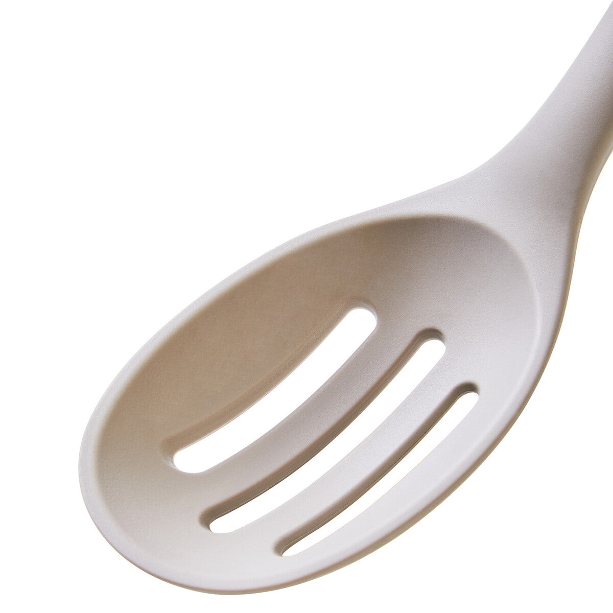 Nova Stone Grey Silicone Head Slotted Spoon