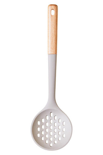 Nova Stone Grey Silicone Head Skimmer With Flat/Round Wood Handle