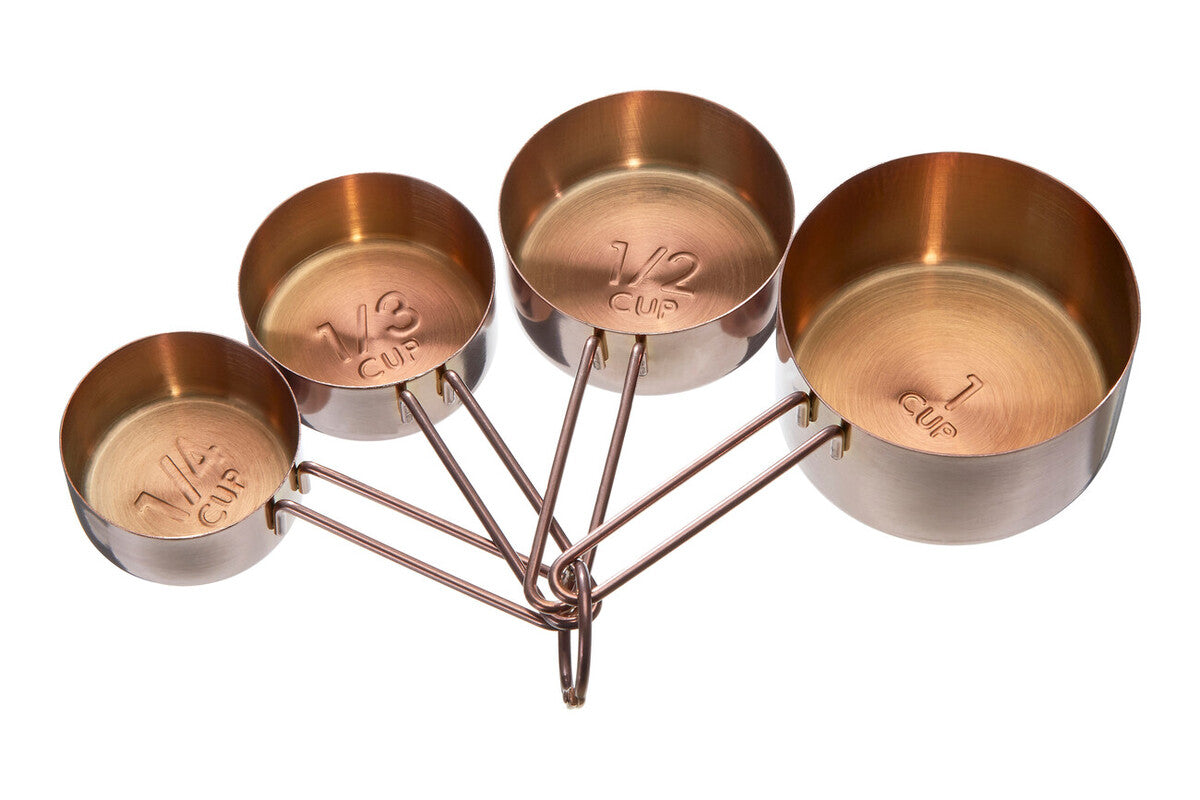 Set Of 4 Rose Gold Measuring Cups | Alchemist