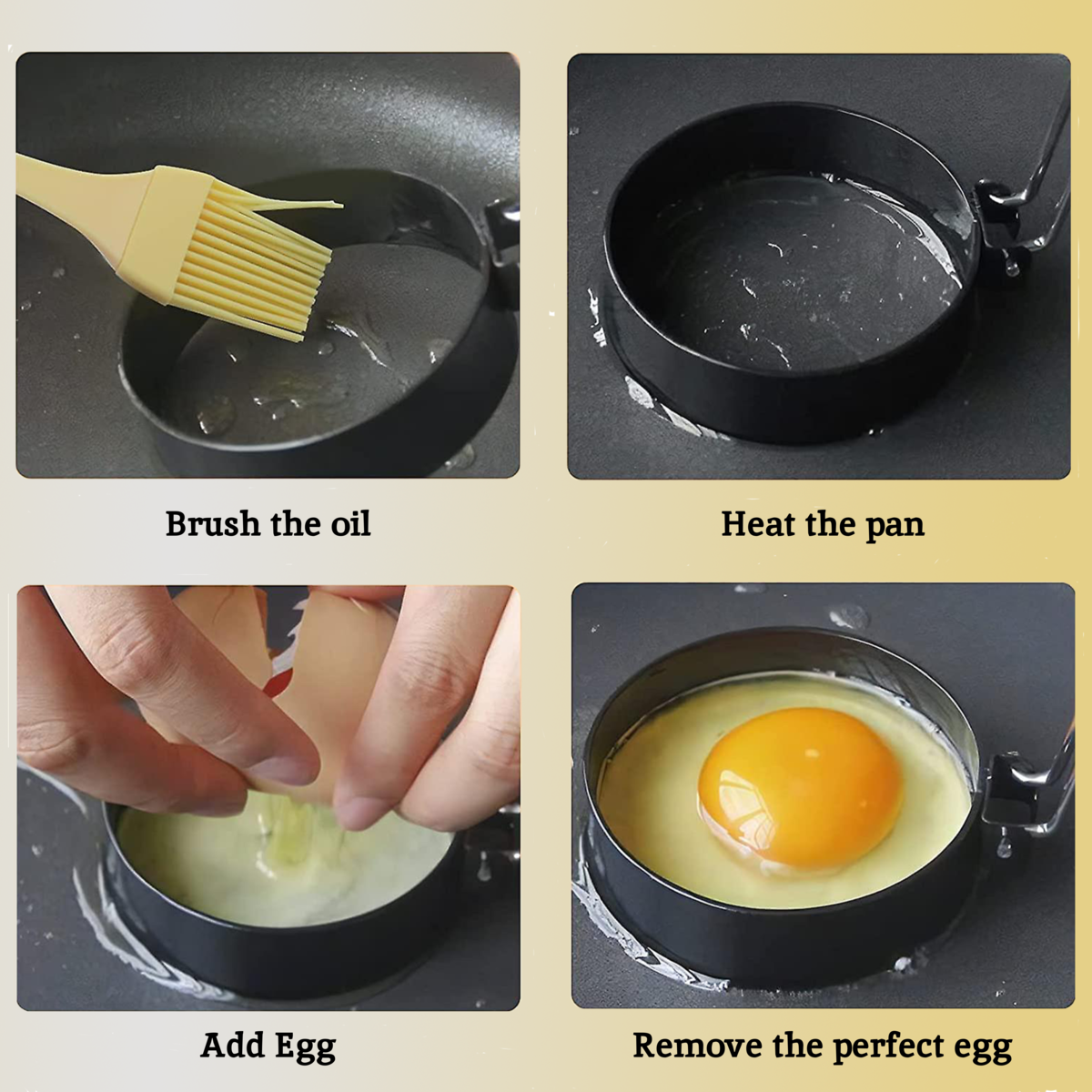 Set of 2 Bellano Non Stick Egg Rings