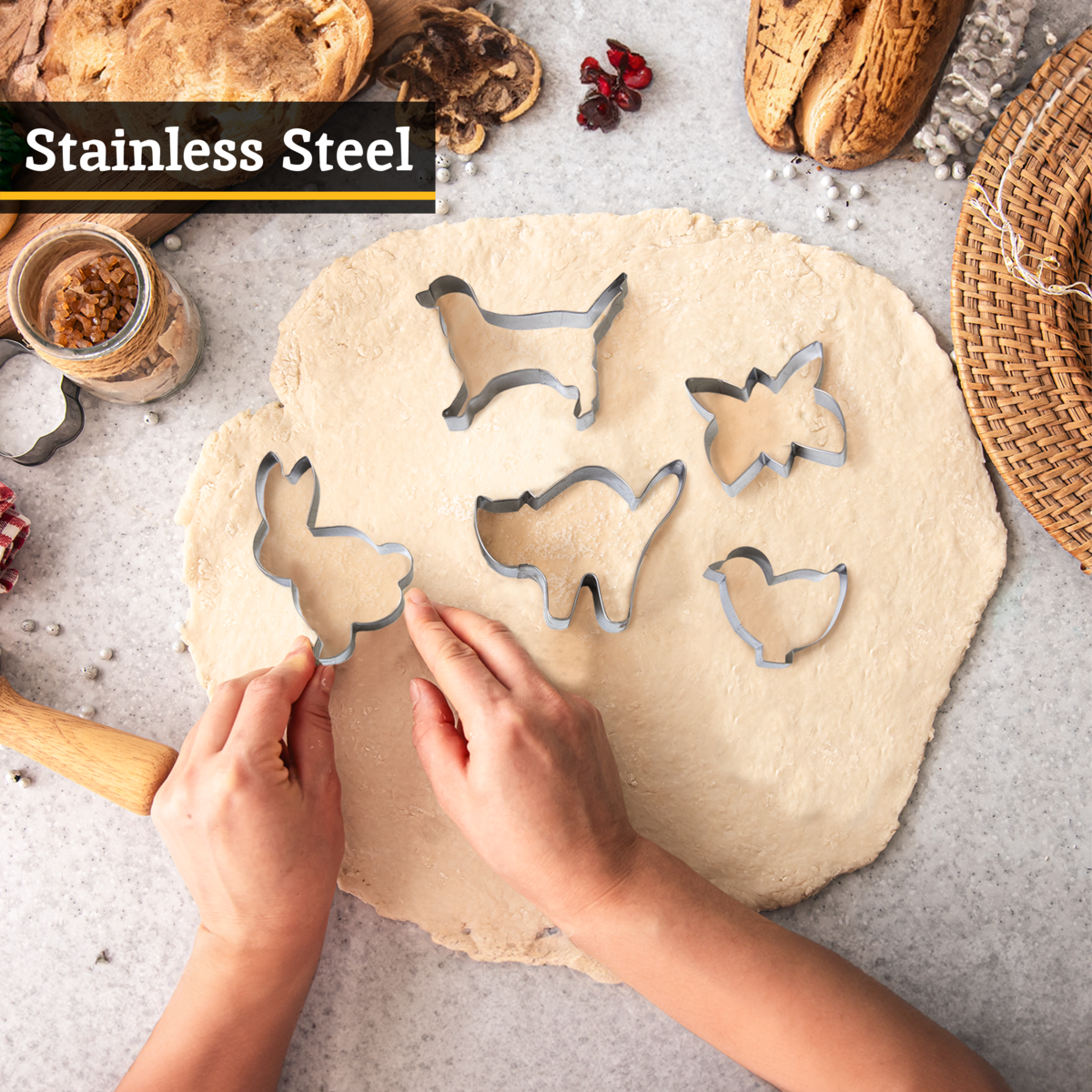6Pc Animal Shapes Cutter Set