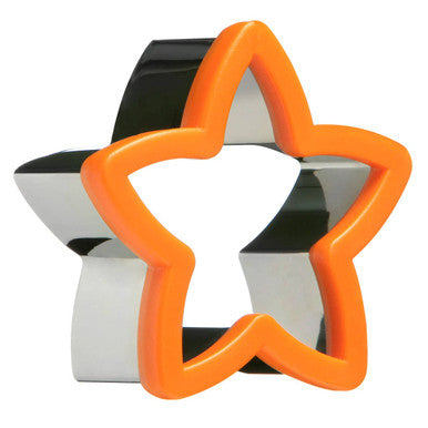 Large Stainless Steel and Orange ABS Star Shape Cookie Cutter