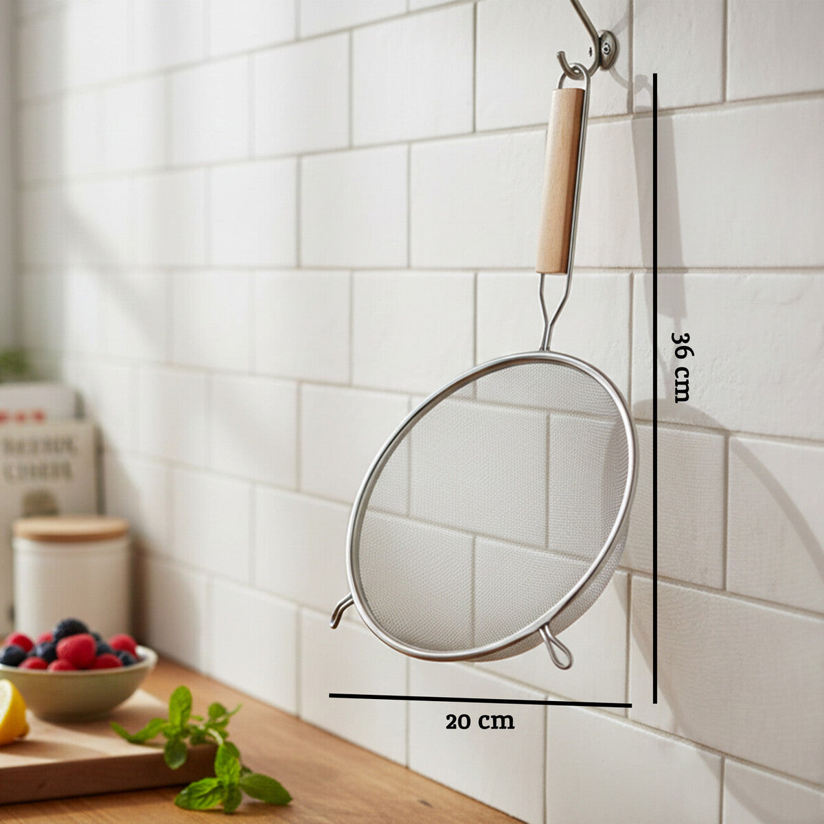 Zenigo Medium Sieve With Wooden Handle