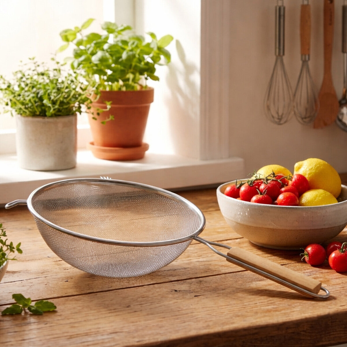 Zenigo Medium Sieve With Wooden Handle