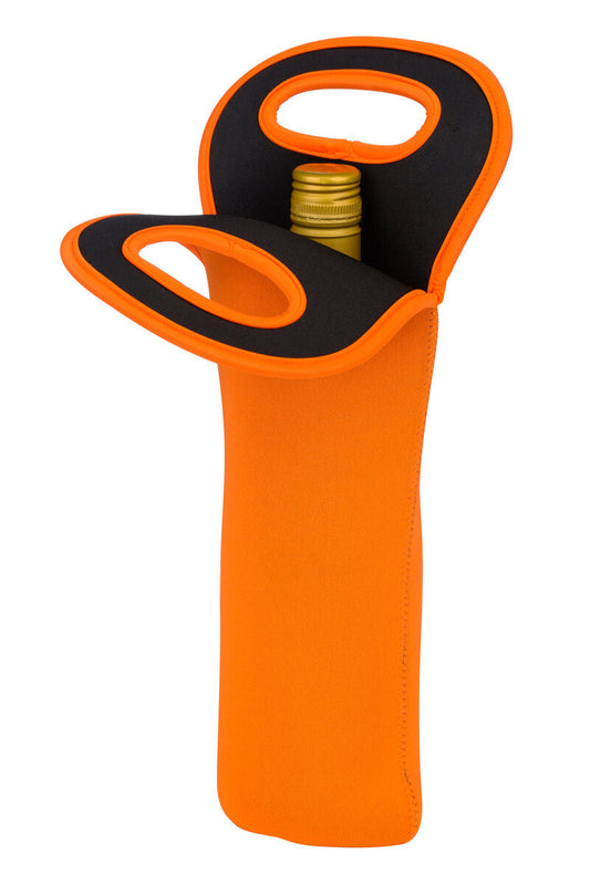 Orange Neoprene Wine Bottle Holder